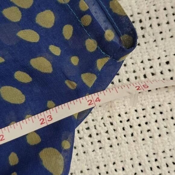 CAbi Sheer Vneck Polka Dots Casual Button Down Sleeveless Sz. S Blouse - Picture 6 of 7